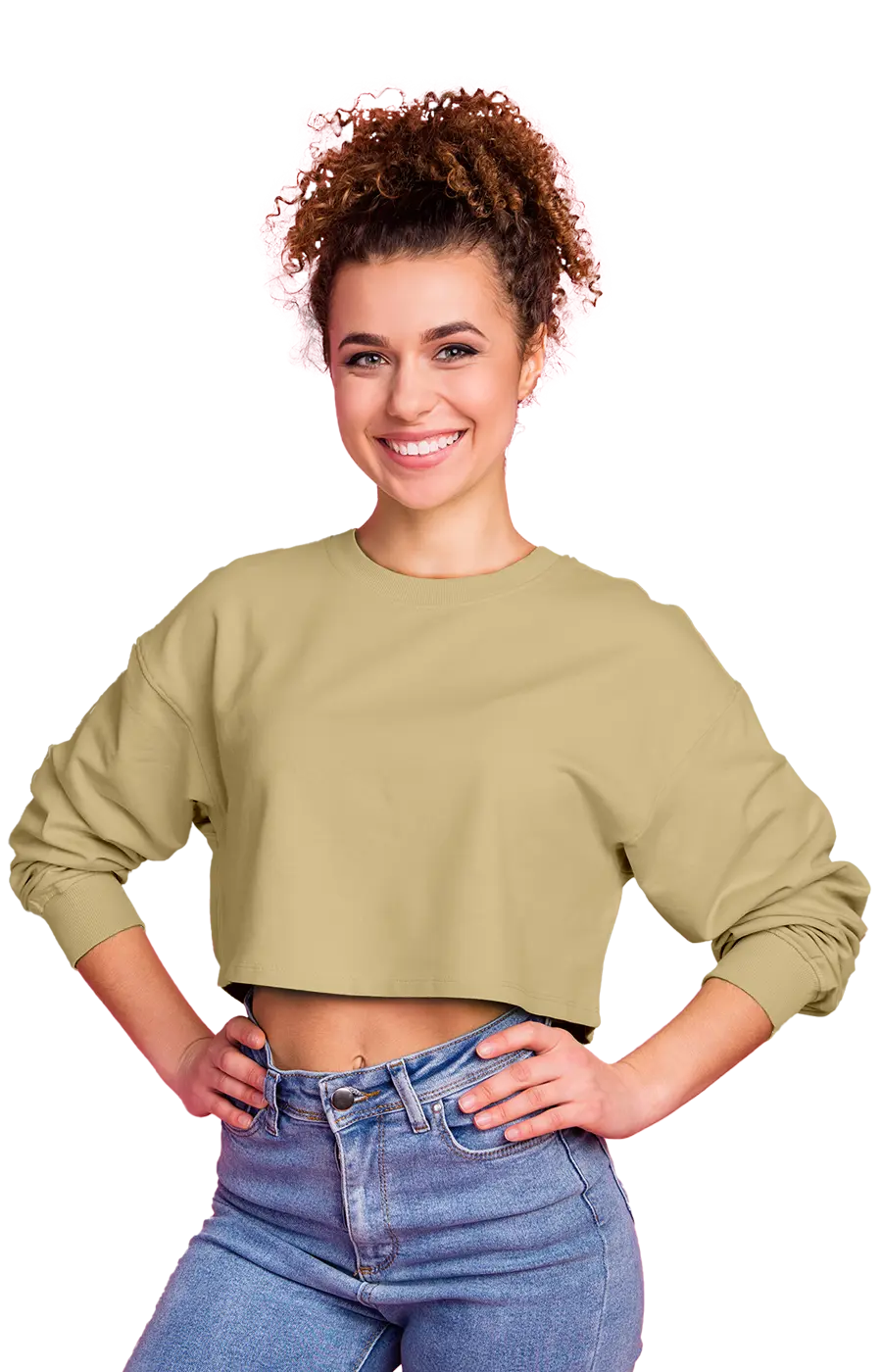 ALL COLORS - 3016CVCS WOMAN'S CROPPED SWEATSHIRT