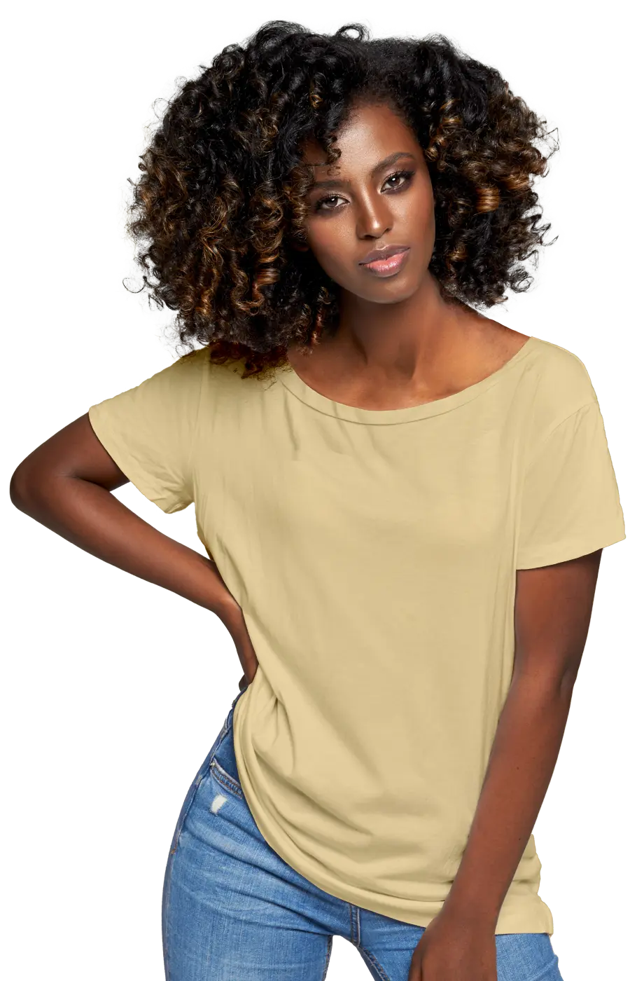 ALL COLORS - 3005CC WOMEN'S WIDE NECK RELAXED TEE