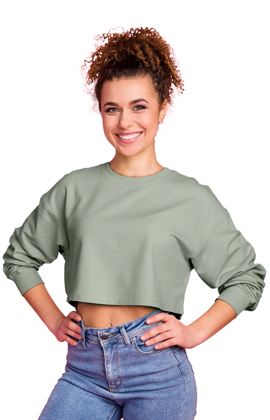 ALL COLORS - 3016CVCS WOMAN'S CROPPED SWEATSHIRT