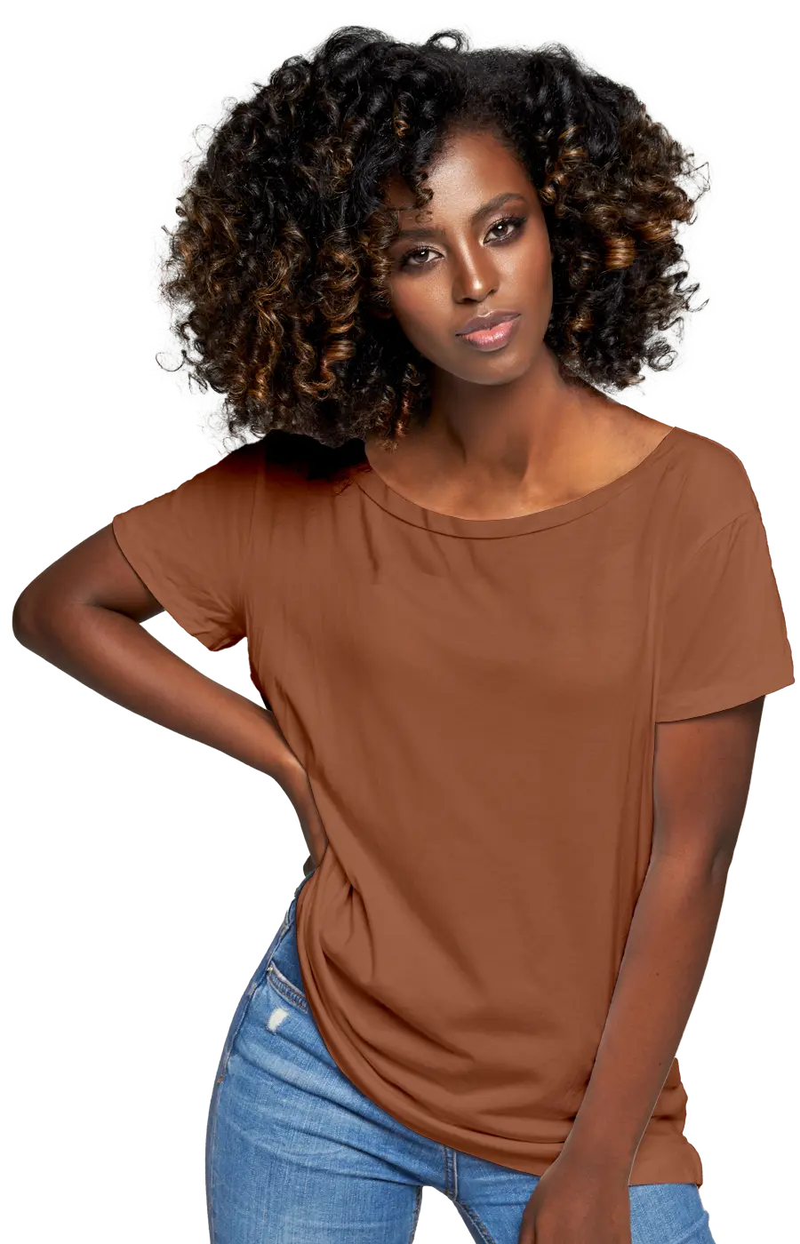 ALL COLORS - 3006CVC WOMEN'S CVC HEATHER WIDE NECK RELAXED TEE