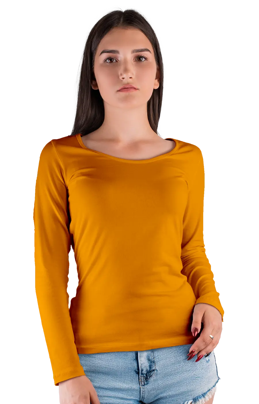 ALL COLORS - 3009CC WOMEN'S WIDE NECK LONG SLEEVE TEE