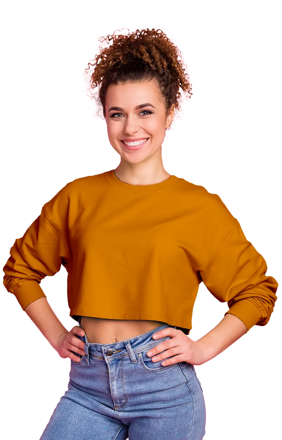 ALL COLORS - 3016CVCS WOMAN'S CROPPED SWEATSHIRT