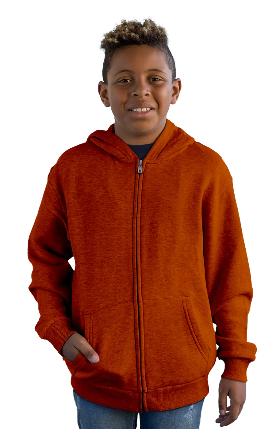 ALL COLORS - 4007CVCHY YOUTH ZIPPED HOODIE