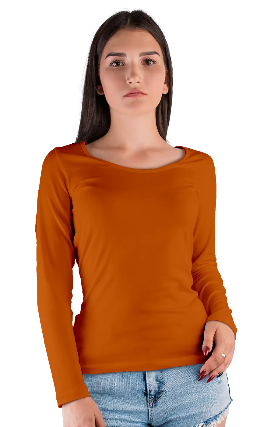 ALL COLORS - 3009CC WOMEN'S WIDE NECK LONG SLEEVE TEE