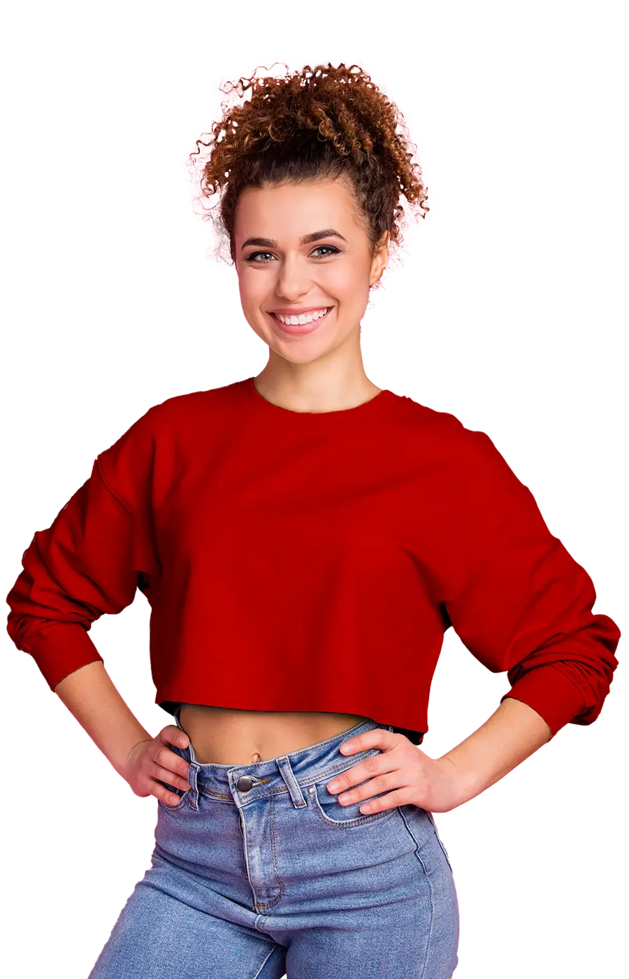 ALL COLORS - 3016CVCS WOMAN'S CROPPED SWEATSHIRT