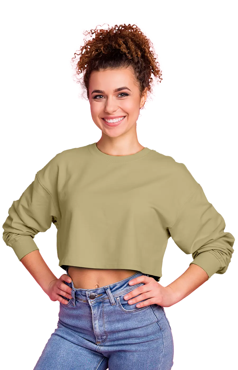 ALL COLORS - 3016CVCS WOMAN'S CROPPED SWEATSHIRT