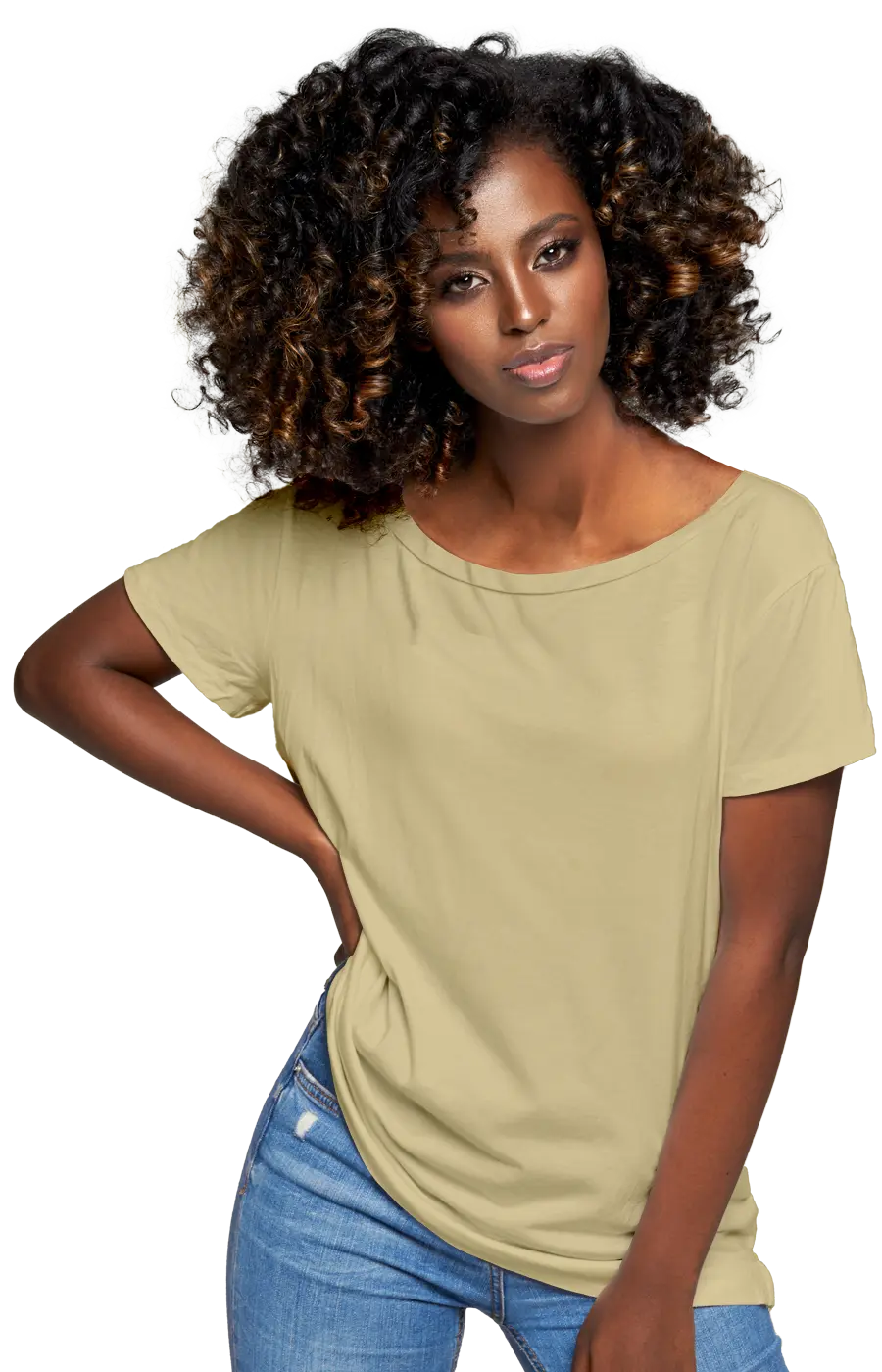 ALL COLORS - 3005CC WOMEN'S WIDE NECK RELAXED TEE