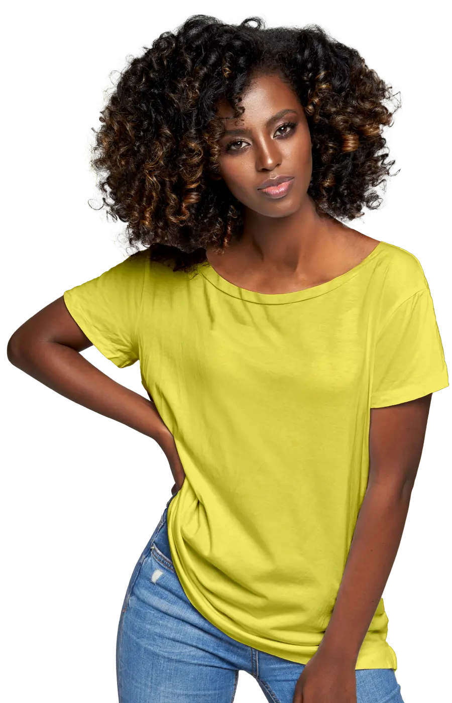 ALL COLORS - 3005CC WOMEN'S WIDE NECK RELAXED TEE