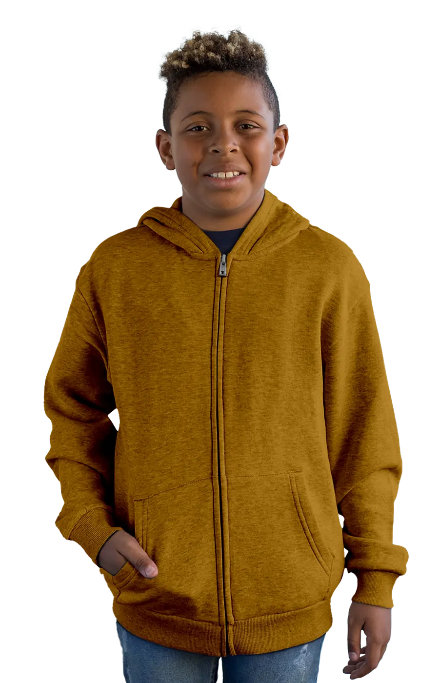 ALL COLORS - 4007CVCHY YOUTH ZIPPED HOODIE