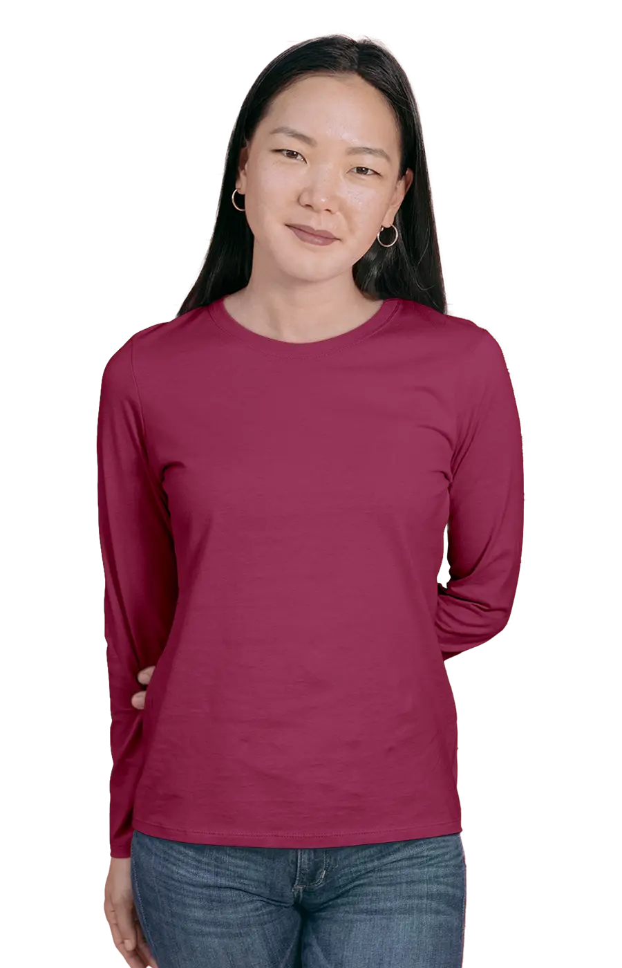 ALL COLORS - 3008CVC WOMEN'S CVC HEATHER LONG SLEEVE TEE