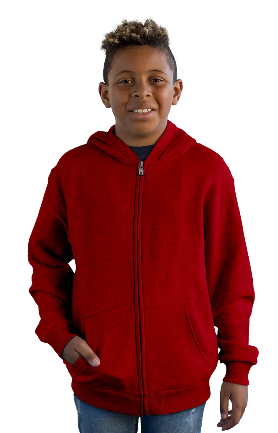 ALL COLORS - 4007CVCHY YOUTH ZIPPED HOODIE