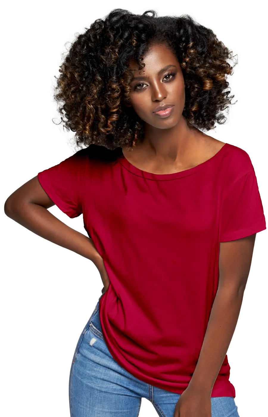 ALL COLORS - 3006CVC WOMEN'S CVC HEATHER WIDE NECK RELAXED TEE