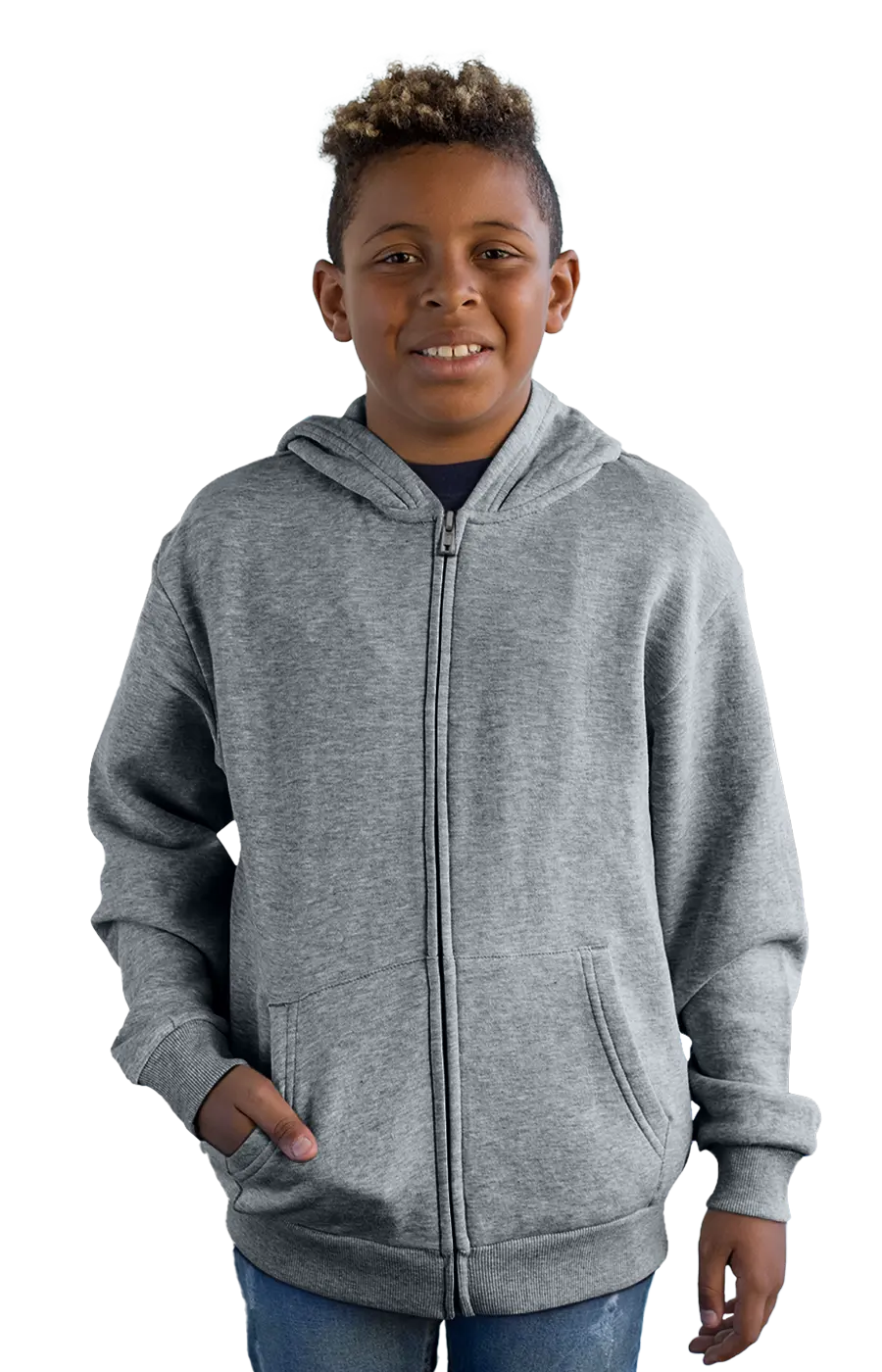 4007CVCHY YOUTH ZIPPED HOODIE