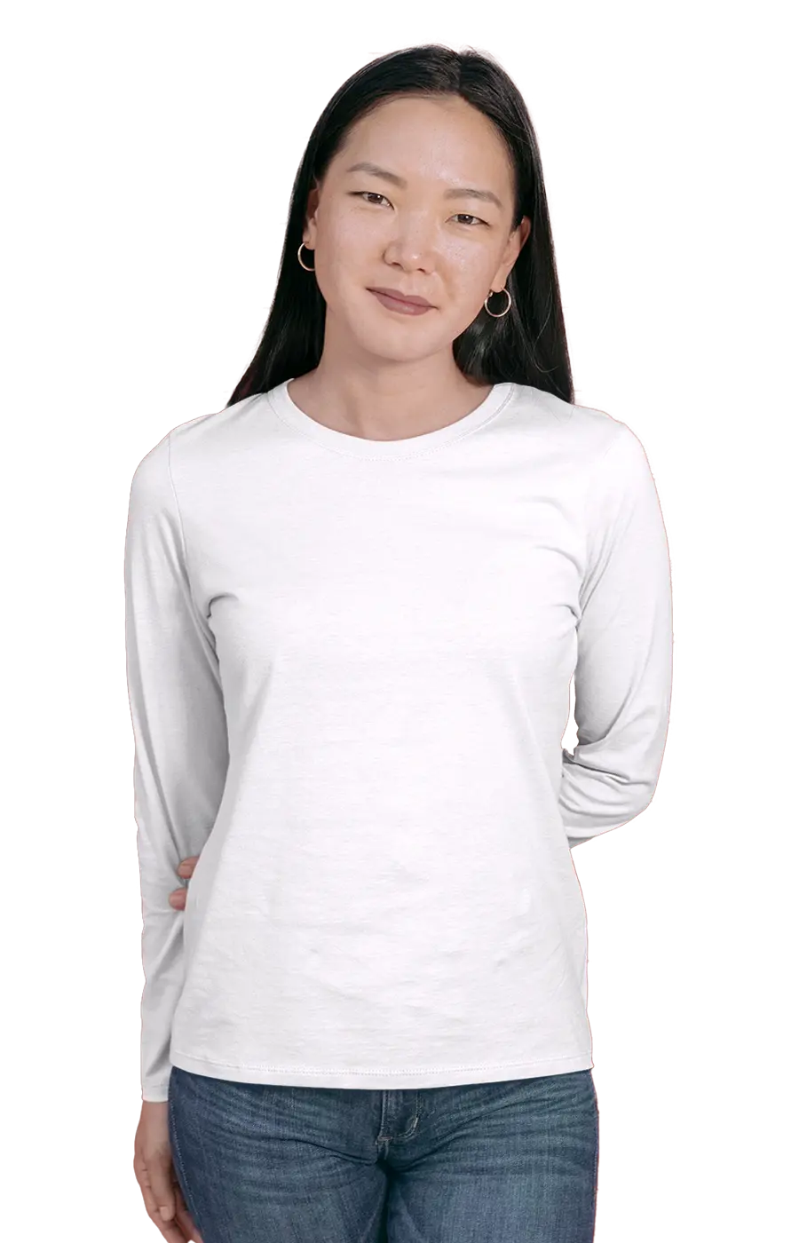 ALL COLORS - 3008CVC WOMEN'S CVC HEATHER LONG SLEEVE TEE