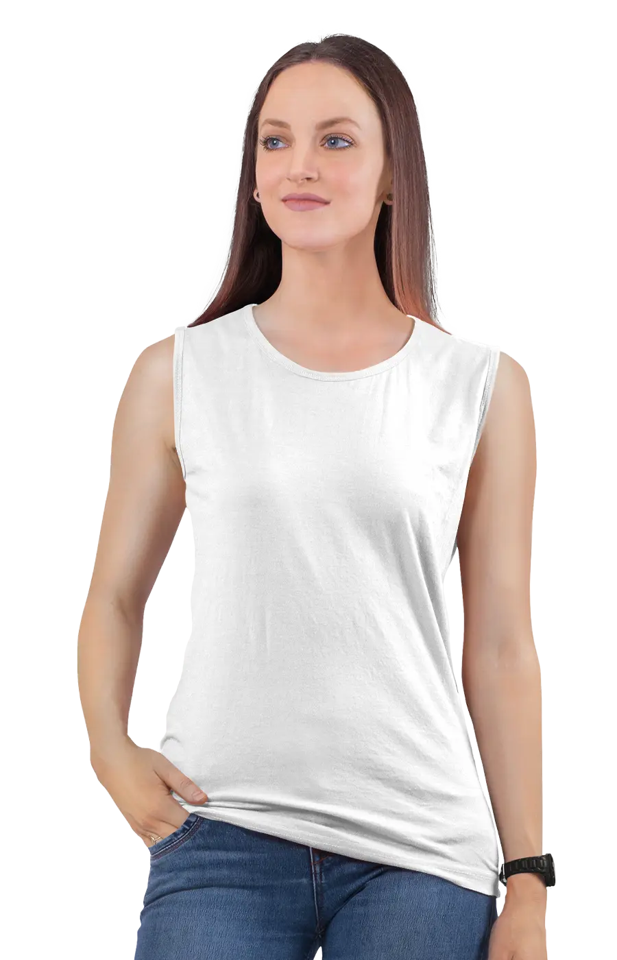 3014CVC WOMEN'S CVC MUSCLE TANK