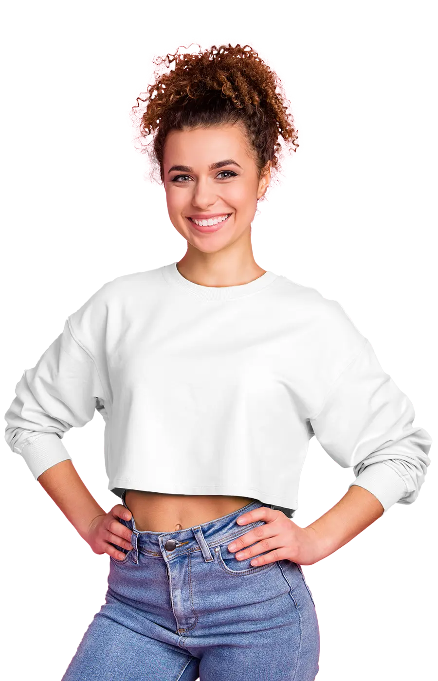 ALL COLORS - 3016CVCS WOMAN'S CROPPED SWEATSHIRT