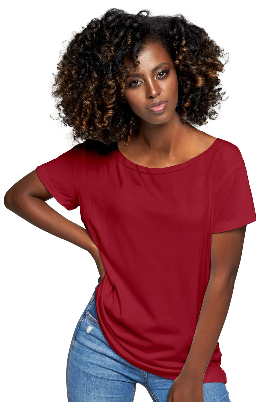 ALL COLORS - 3005CC WOMEN'S WIDE NECK RELAXED TEE