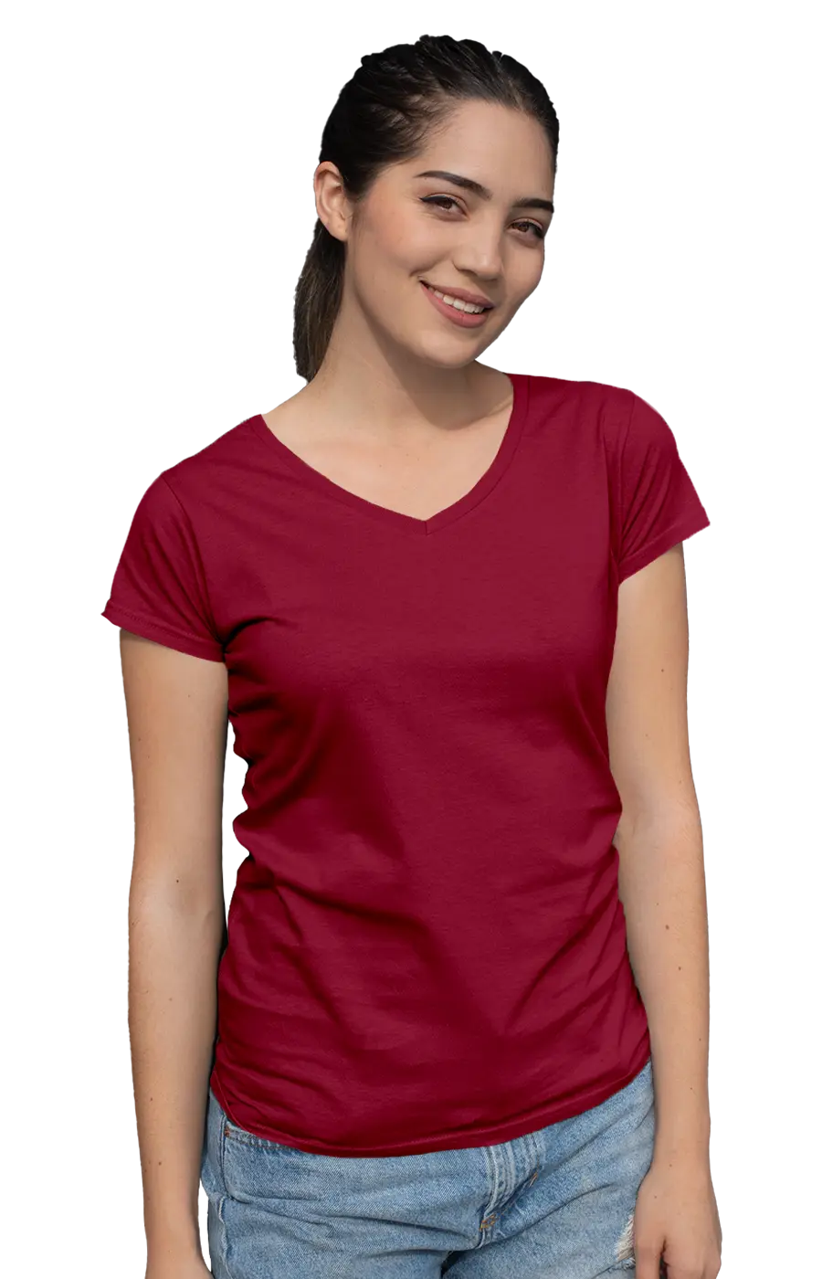 ALL COLORS - 3003CC WOMEN'S V-NECK JERSEY TEE