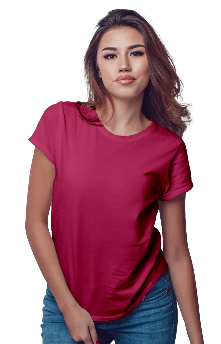 ALL COLORS - 3002CVC WOMEN'S CVC HEATHER JERSEY TEE