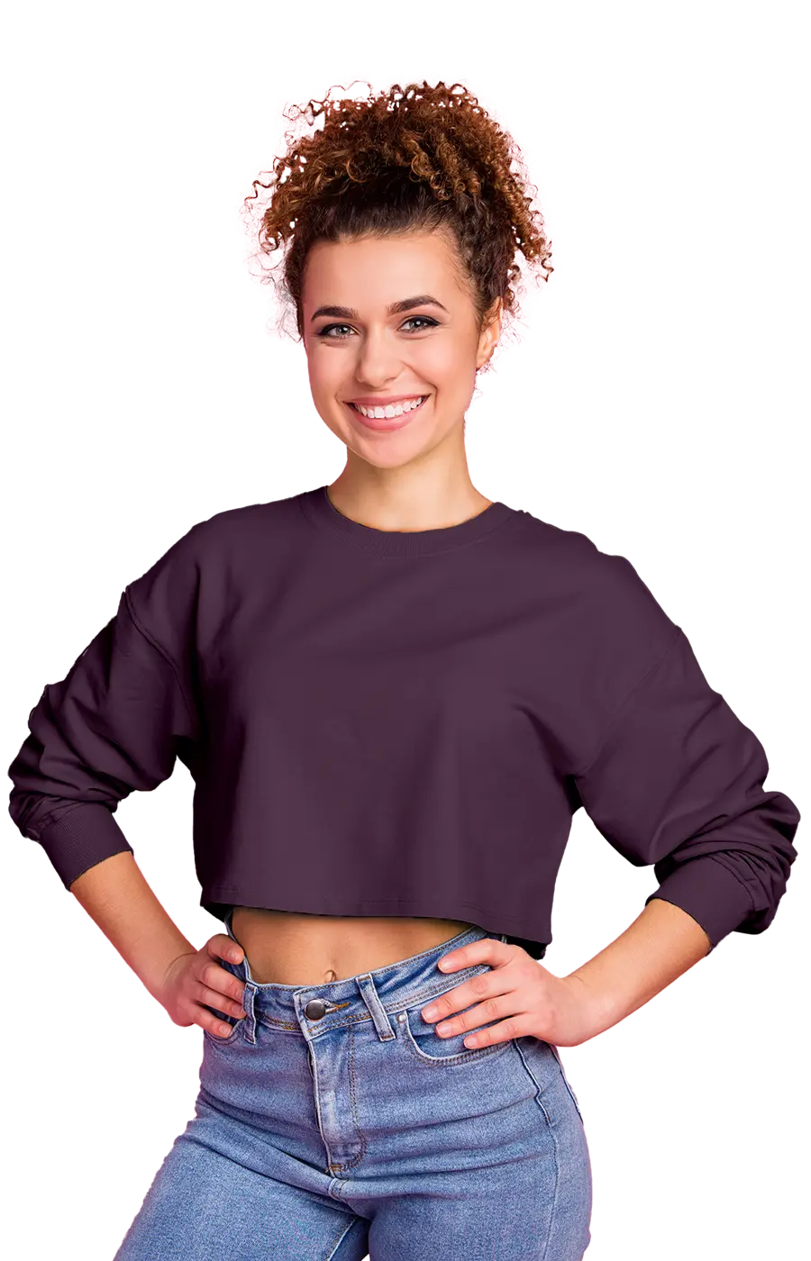 ALL COLORS - 3016CVCS WOMAN'S CROPPED SWEATSHIRT