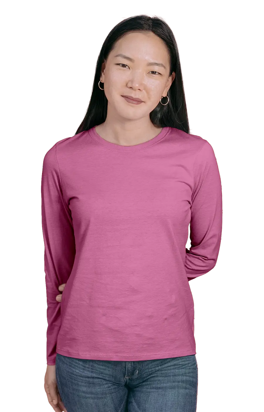 3008CVC WOMEN'S CVC HEATHER LONG SLEEVE TEE