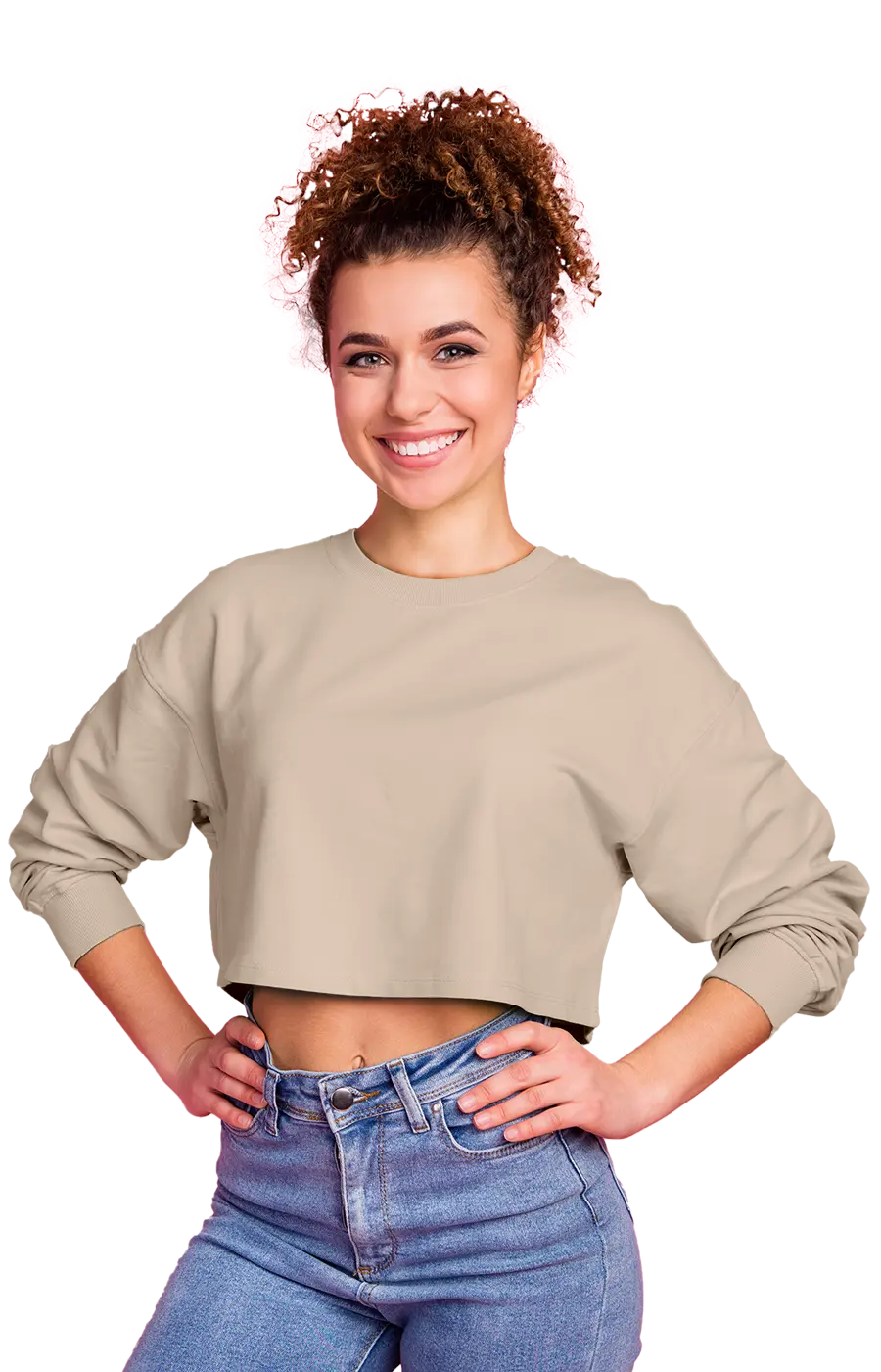 ALL COLORS - 3016CVCS WOMAN'S CROPPED SWEATSHIRT