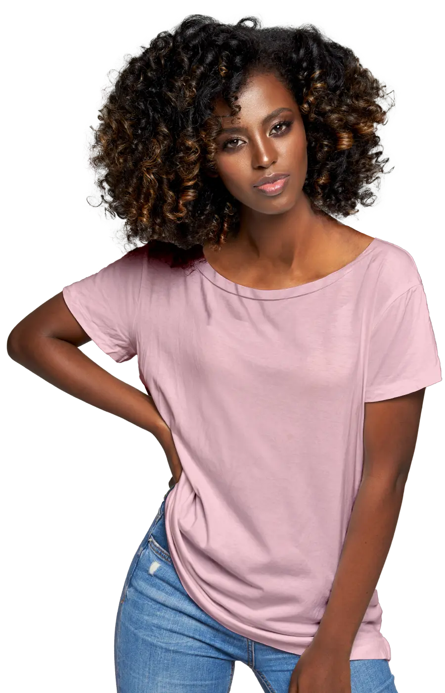 3005CC WOMEN'S WIDE NECK RELAXED TEE