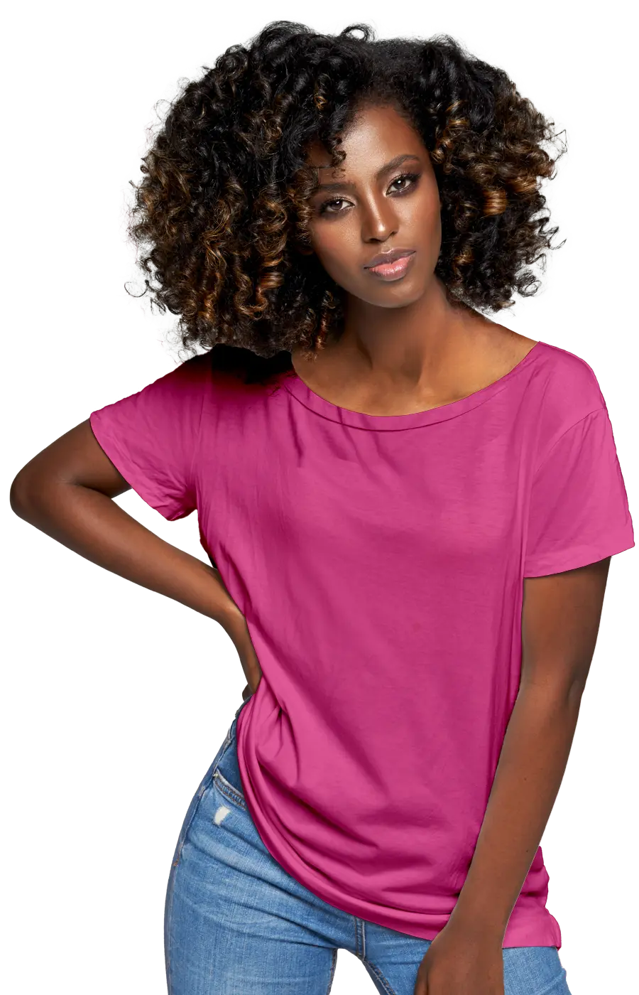 ALL COLORS - 3005CC WOMEN'S WIDE NECK RELAXED TEE