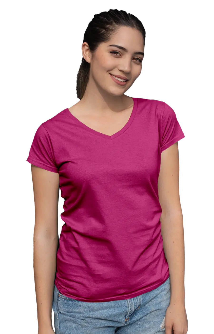 ALL COLORS - 3003CC WOMEN'S V-NECK JERSEY TEE