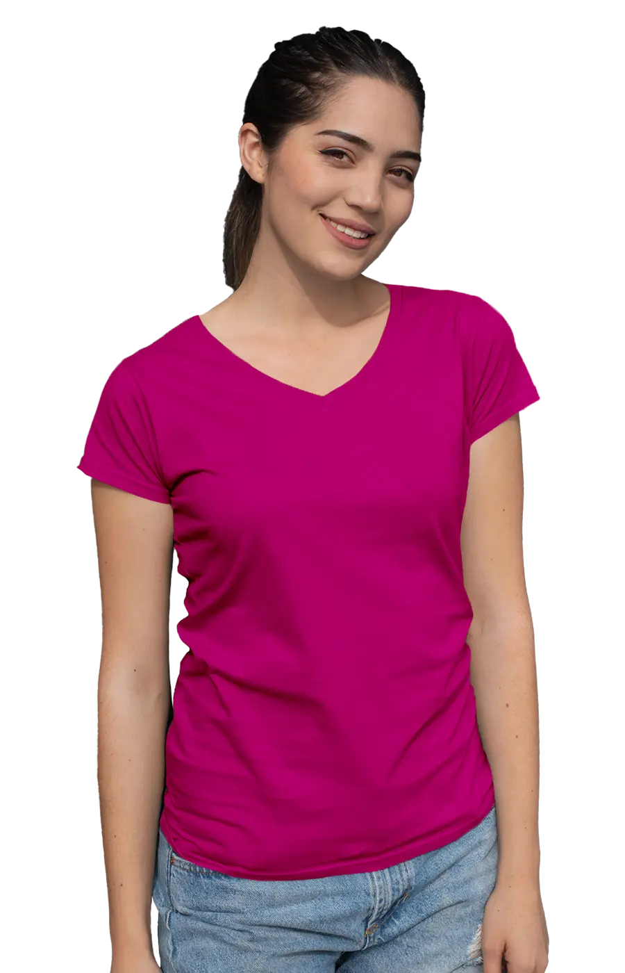 ALL COLORS - 3003CC WOMEN'S V-NECK JERSEY TEE