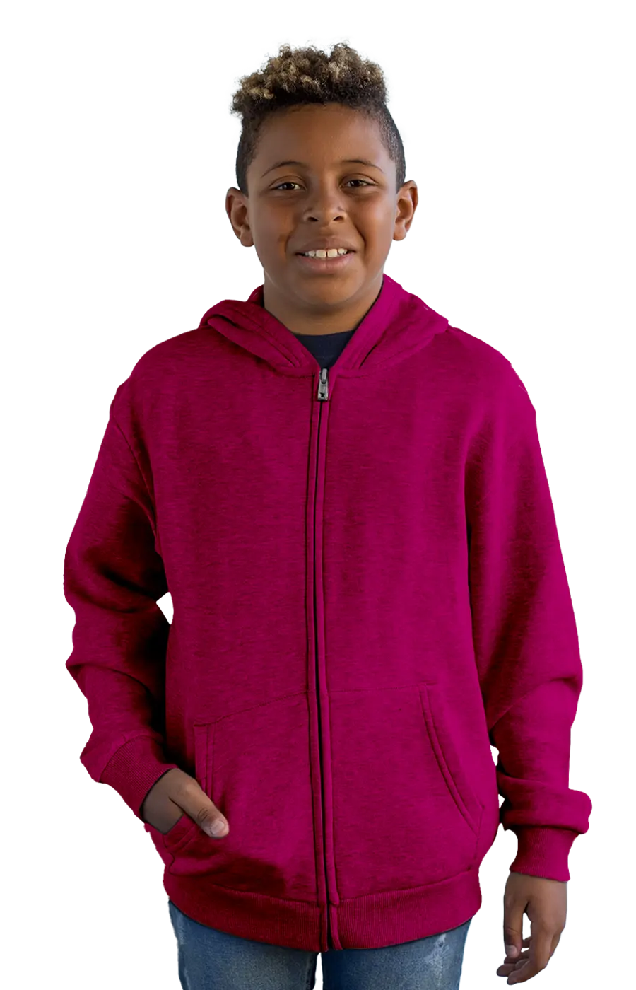 ALL COLORS - 4007CVCHY YOUTH ZIPPED HOODIE