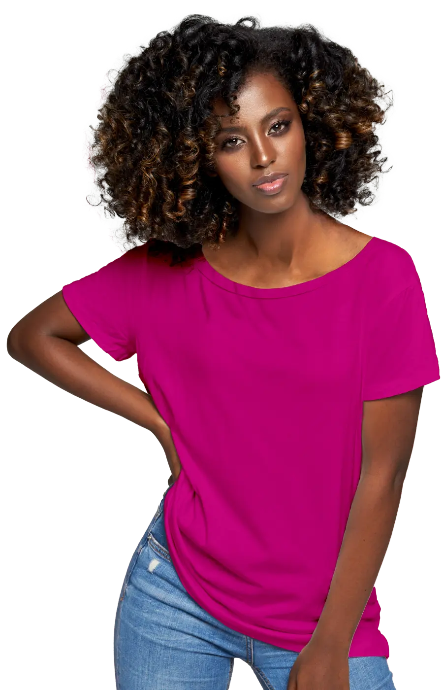 ALL COLORS - 3005CC WOMEN'S WIDE NECK RELAXED TEE