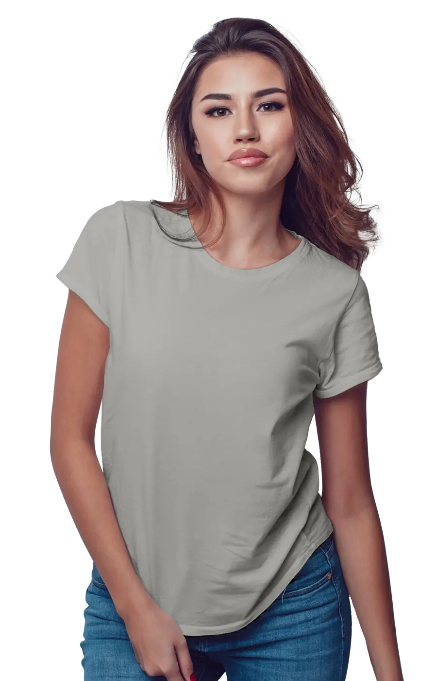 ALL COLORS - 3002CVC WOMEN'S CVC HEATHER JERSEY TEE