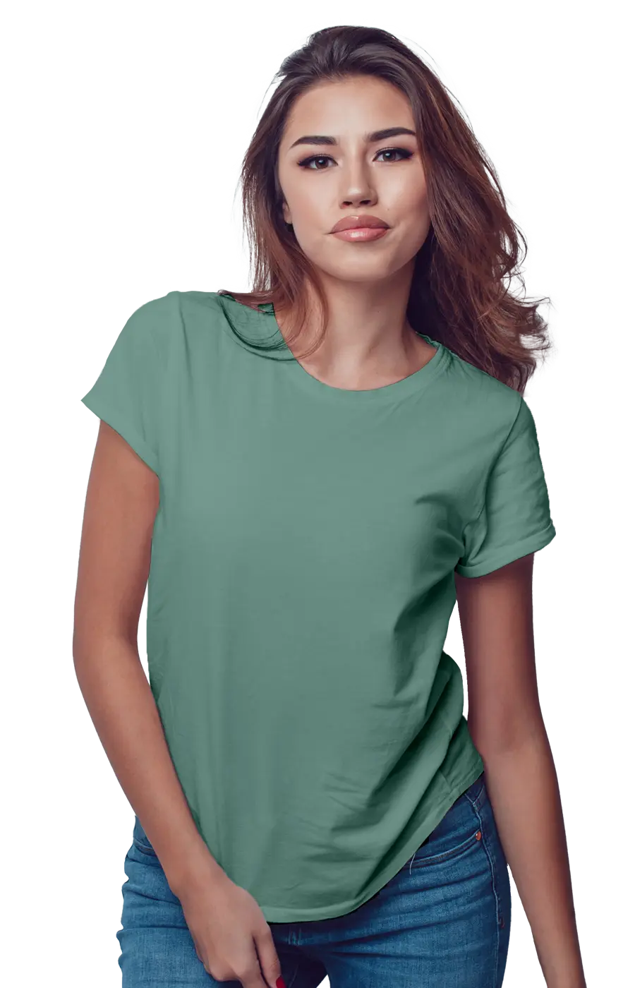 ALL COLORS - 3002CVC WOMEN'S CVC HEATHER JERSEY TEE