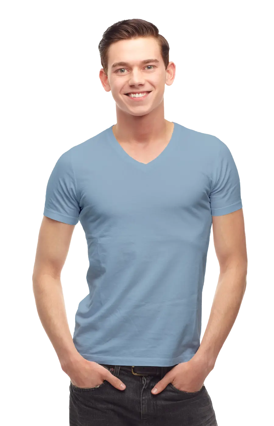 ALL COLORS - 2000CC UNISEX  V-NECK JERSEY TEE