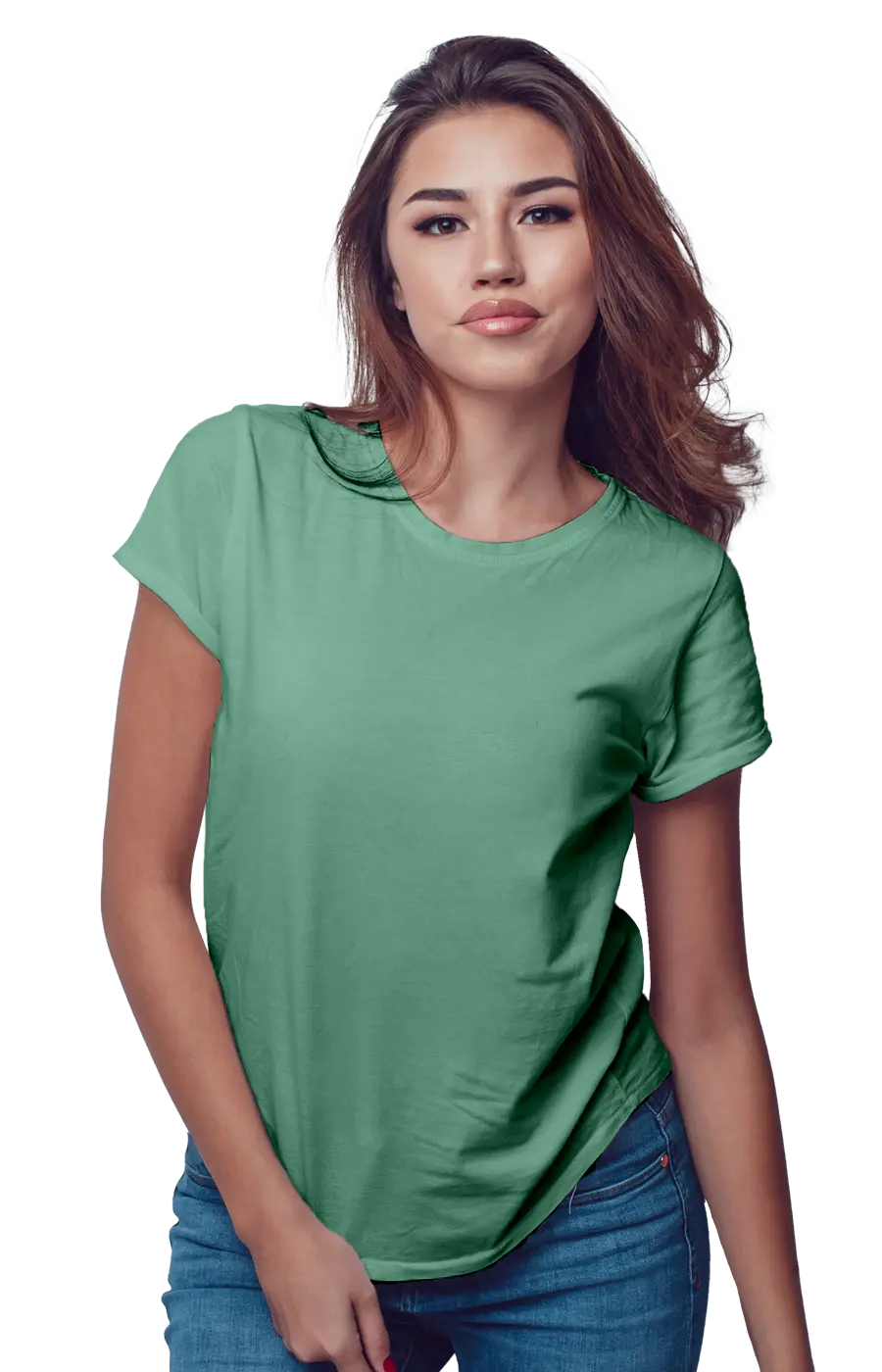 ALL COLORS - 3002CVC WOMEN'S CVC HEATHER JERSEY TEE