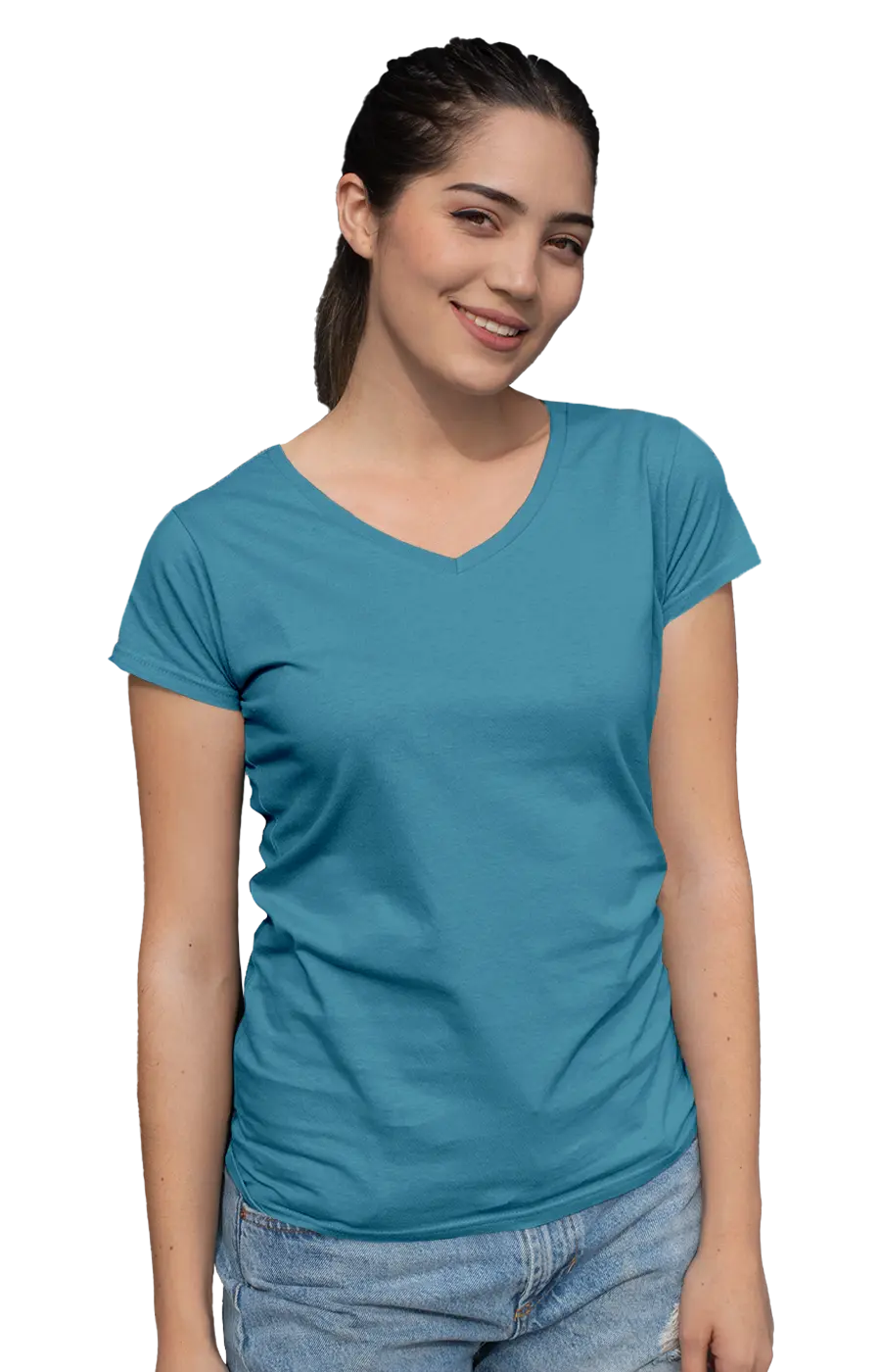 ALL COLORS - 3003CC WOMEN'S V-NECK JERSEY TEE