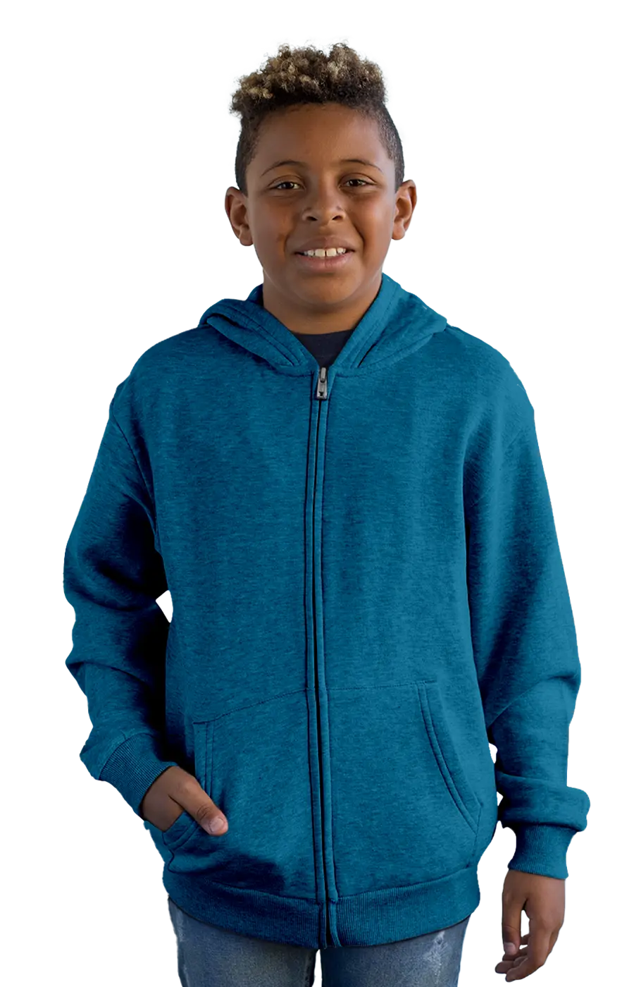 4007CVCHY YOUTH ZIPPED HOODIE