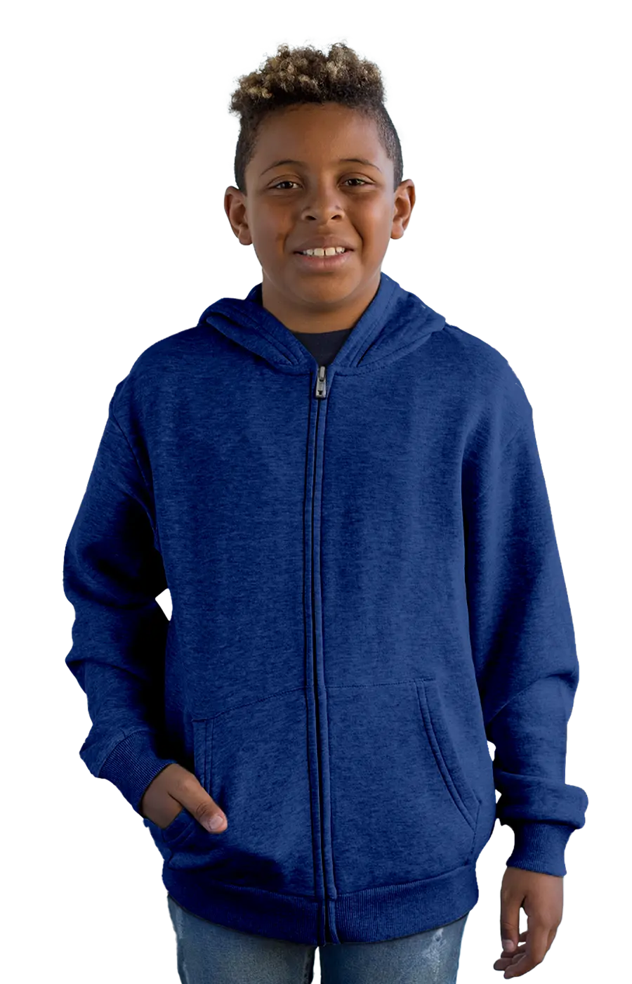 ALL COLORS - 4007CVCHY YOUTH ZIPPED HOODIE