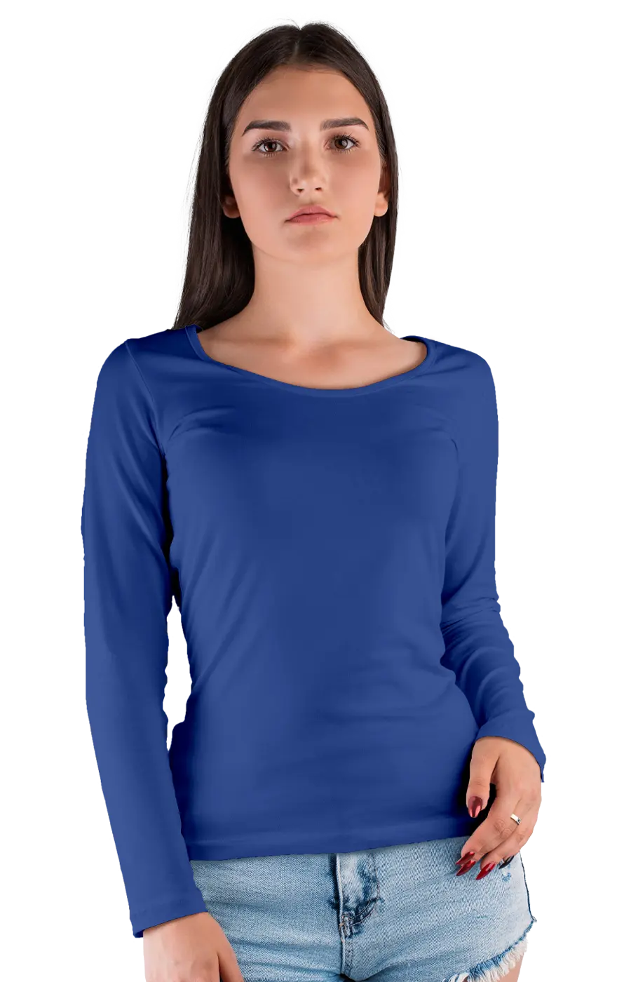 3009CC WOMEN'S WIDE NECK LONG SLEEVE TEE