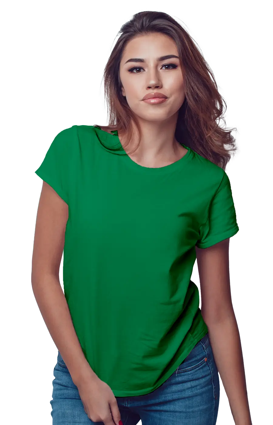 ALL COLORS - 3002CVC WOMEN'S CVC HEATHER JERSEY TEE