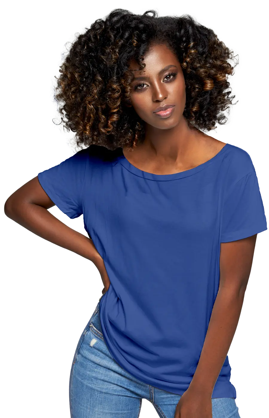 3005CC WOMEN'S WIDE NECK RELAXED TEE