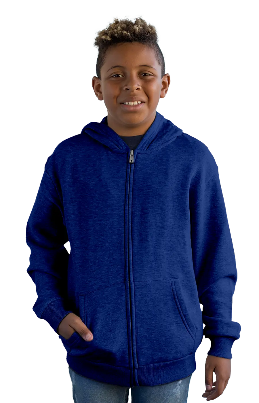 4007CVCHY YOUTH ZIPPED HOODIE