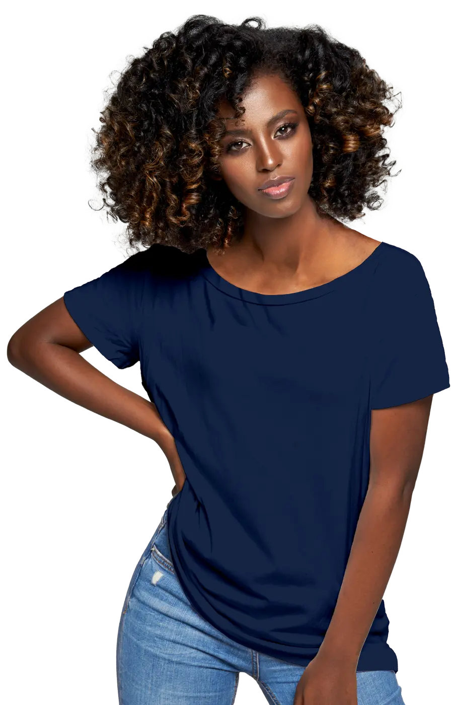 3005CC WOMEN'S WIDE NECK RELAXED TEE