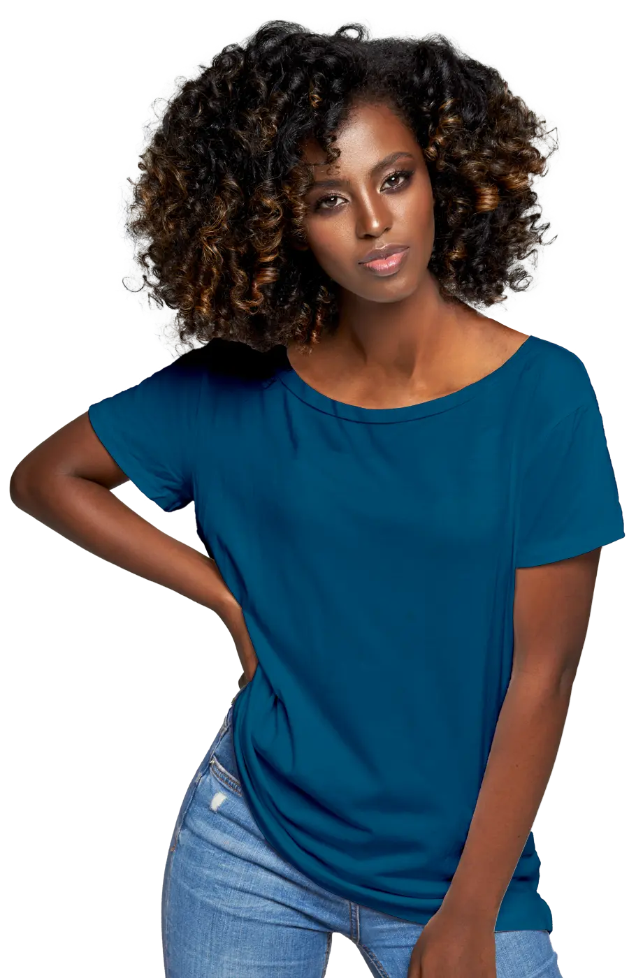 ALL COLORS - 3005CC WOMEN'S WIDE NECK RELAXED TEE