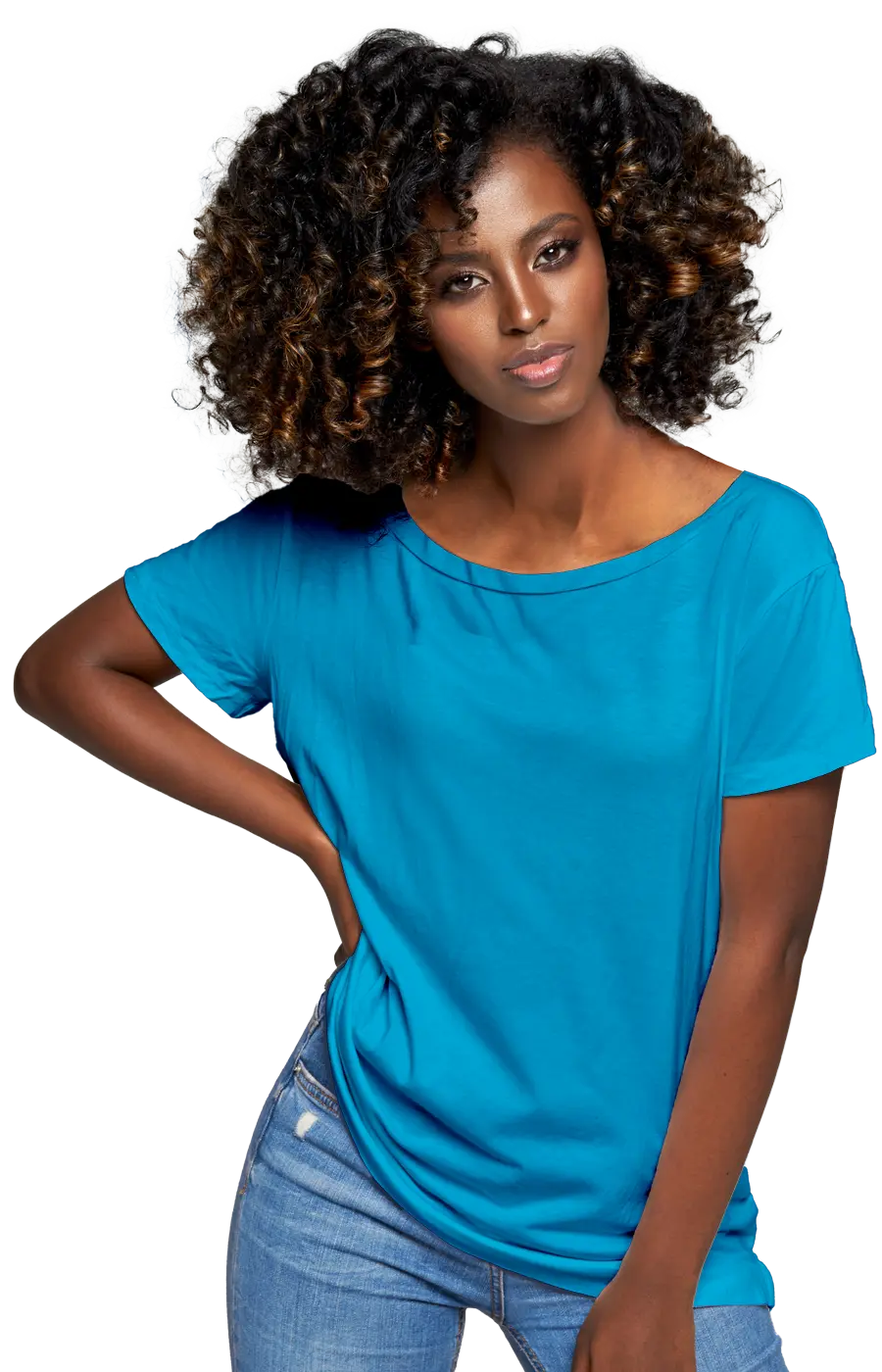 ALL COLORS - 3005CC WOMEN'S WIDE NECK RELAXED TEE