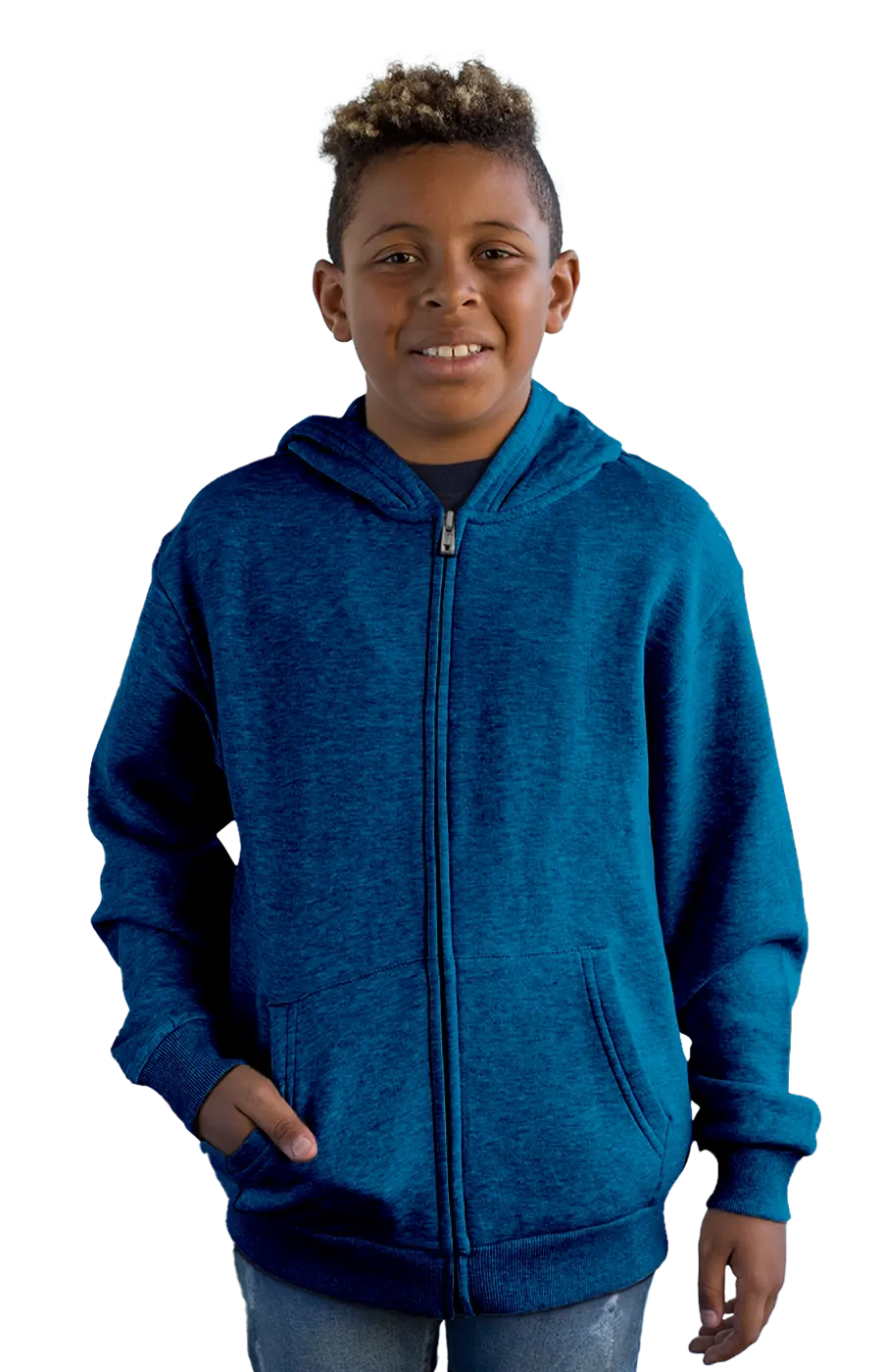 ALL COLORS - 4007CVCHY YOUTH ZIPPED HOODIE