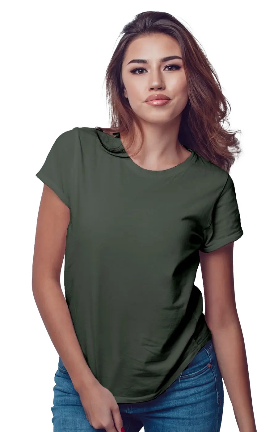 ALL COLORS - 3002CVC WOMEN'S CVC HEATHER JERSEY TEE