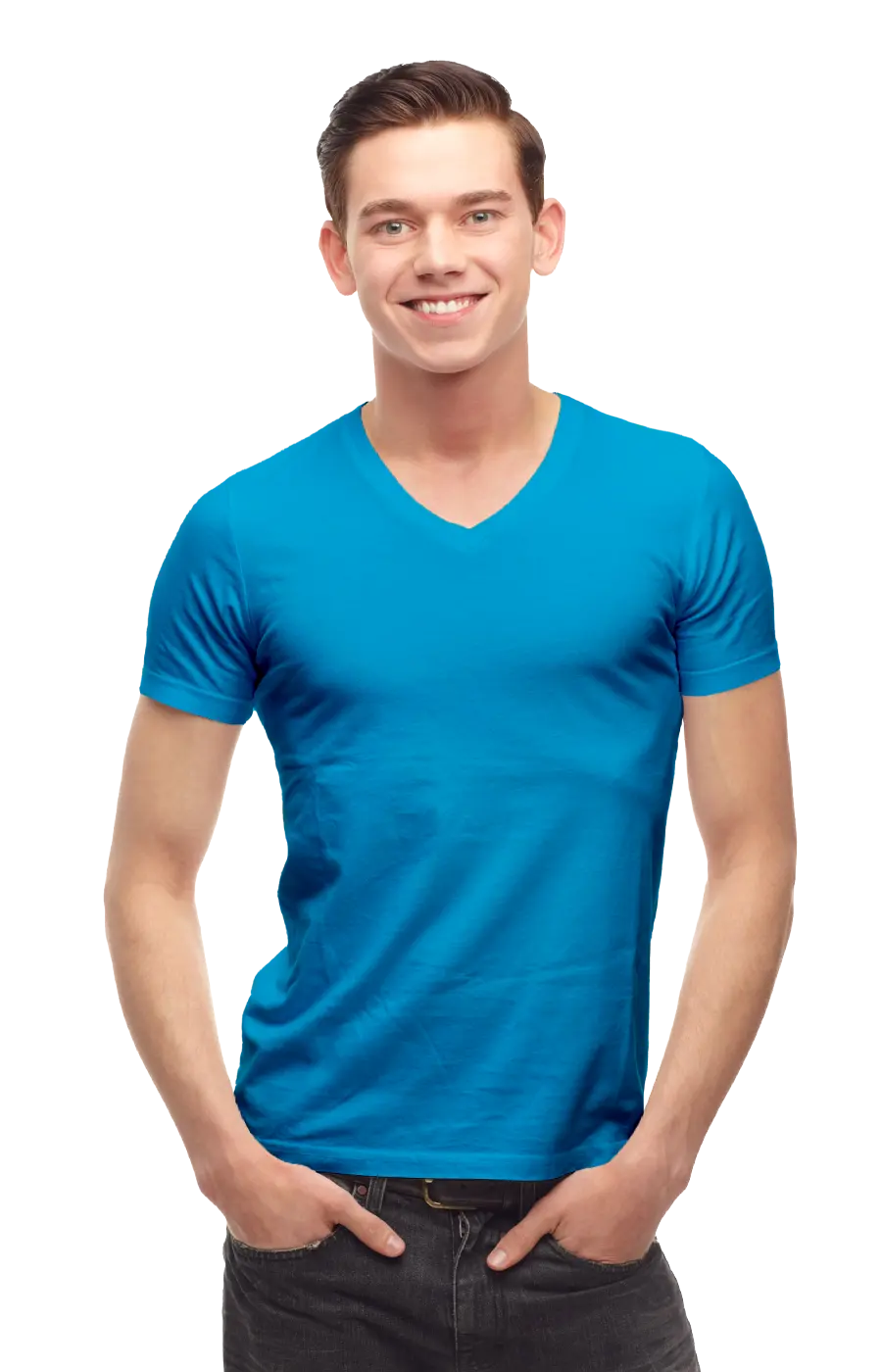 ALL COLORS - 2000CC UNISEX  V-NECK JERSEY TEE