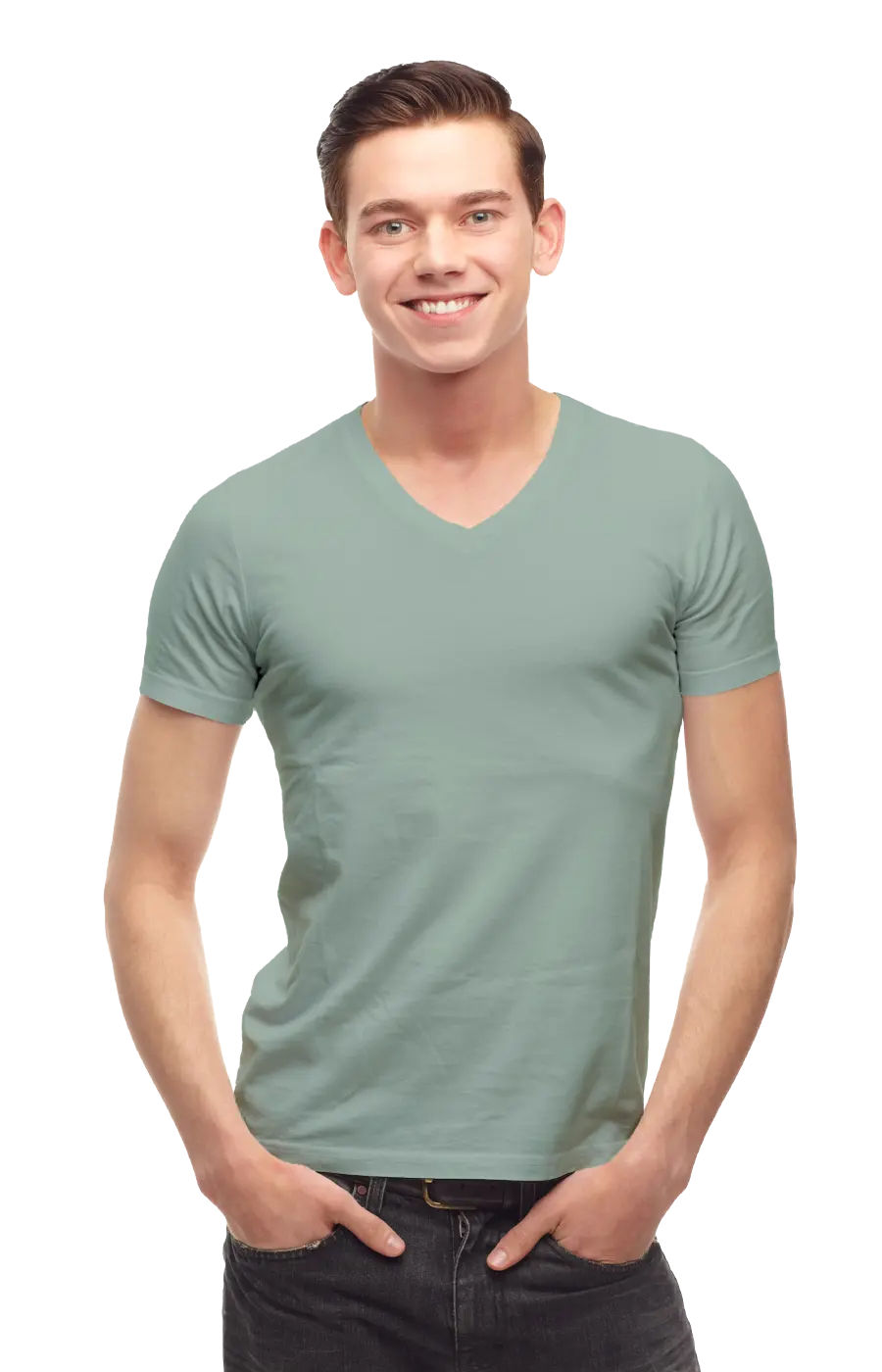 ALL COLORS - 2000CC UNISEX  V-NECK JERSEY TEE